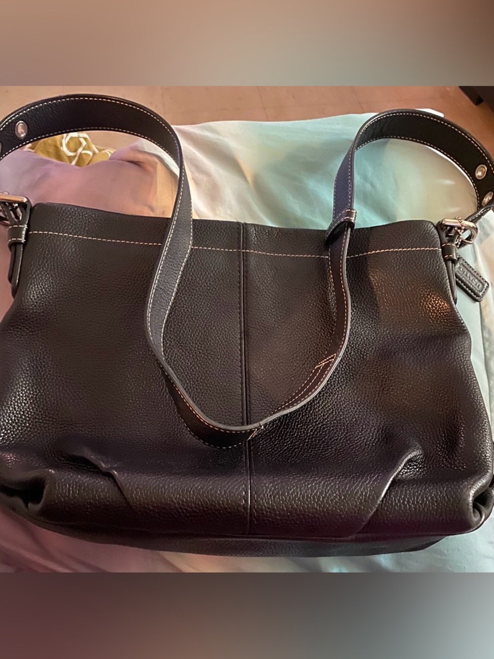 COACH Classic Black Leather Shoulder Bag - Unbranded